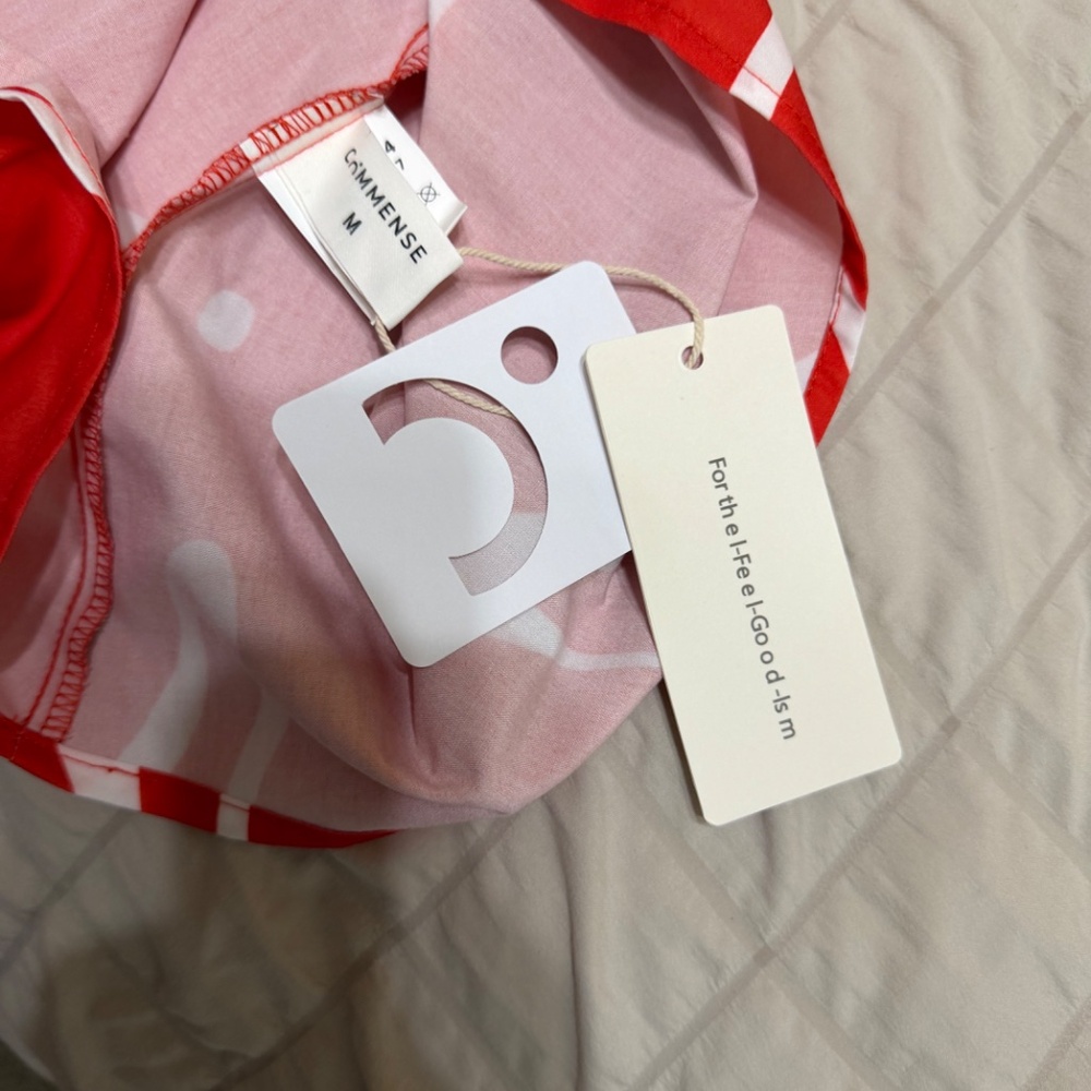 COMMENSE PRINTED BACK TIE DETAIL DRESS SIZE M - Picture 7 of 10